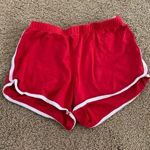 Woman’s Red and White Cotton Shorts Size S